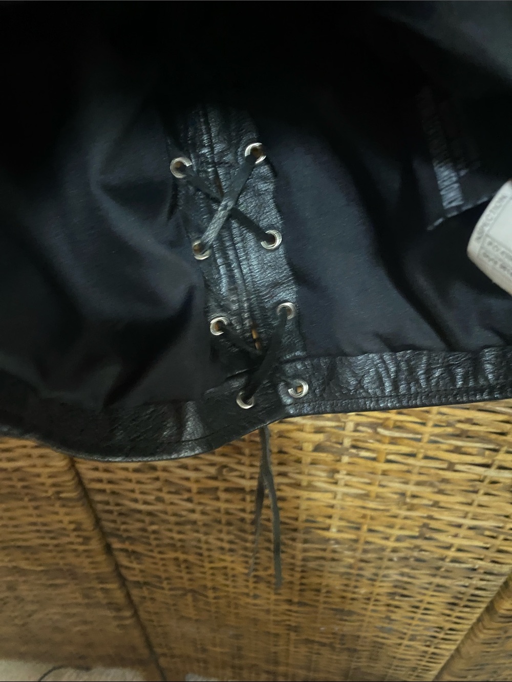 Wilson’s leather X Harley-Davidson Black Leather Biker Jacket with Wing Patch S - Picture 8 of 9